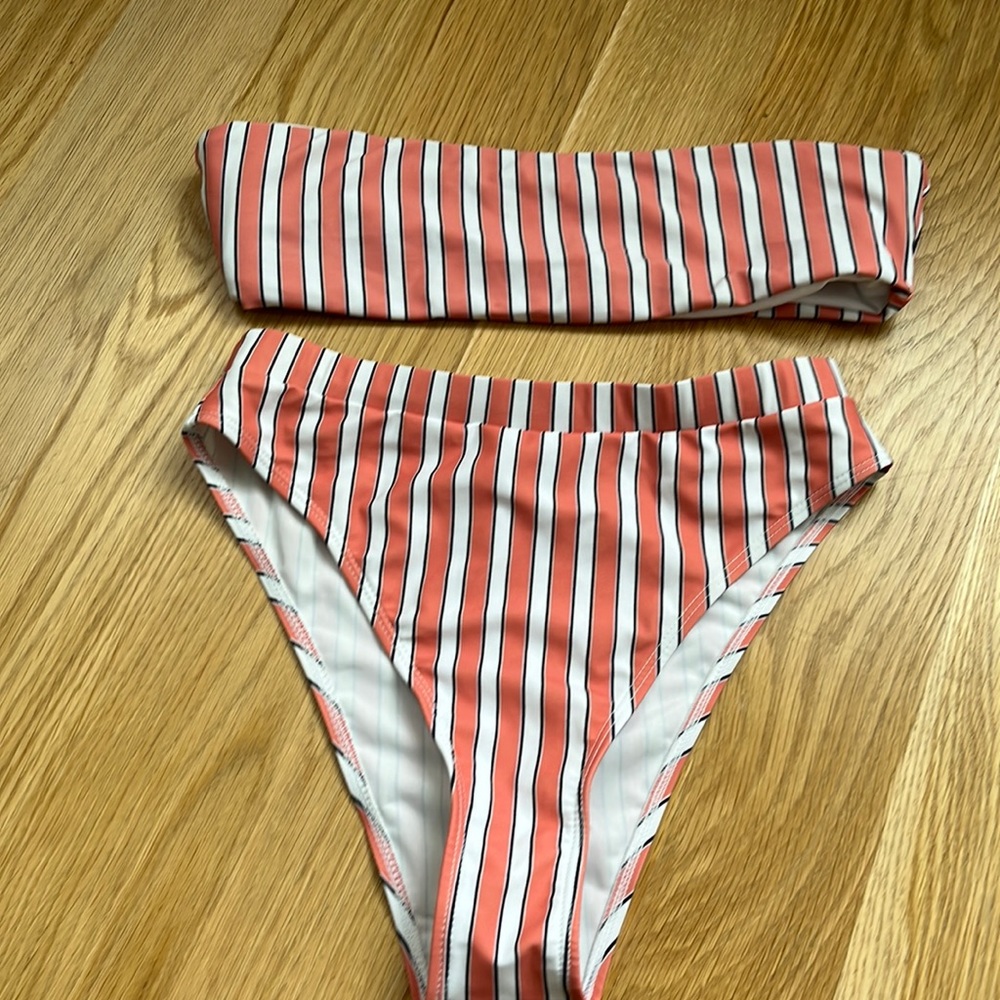 Zaful small strapless high waisted bikini